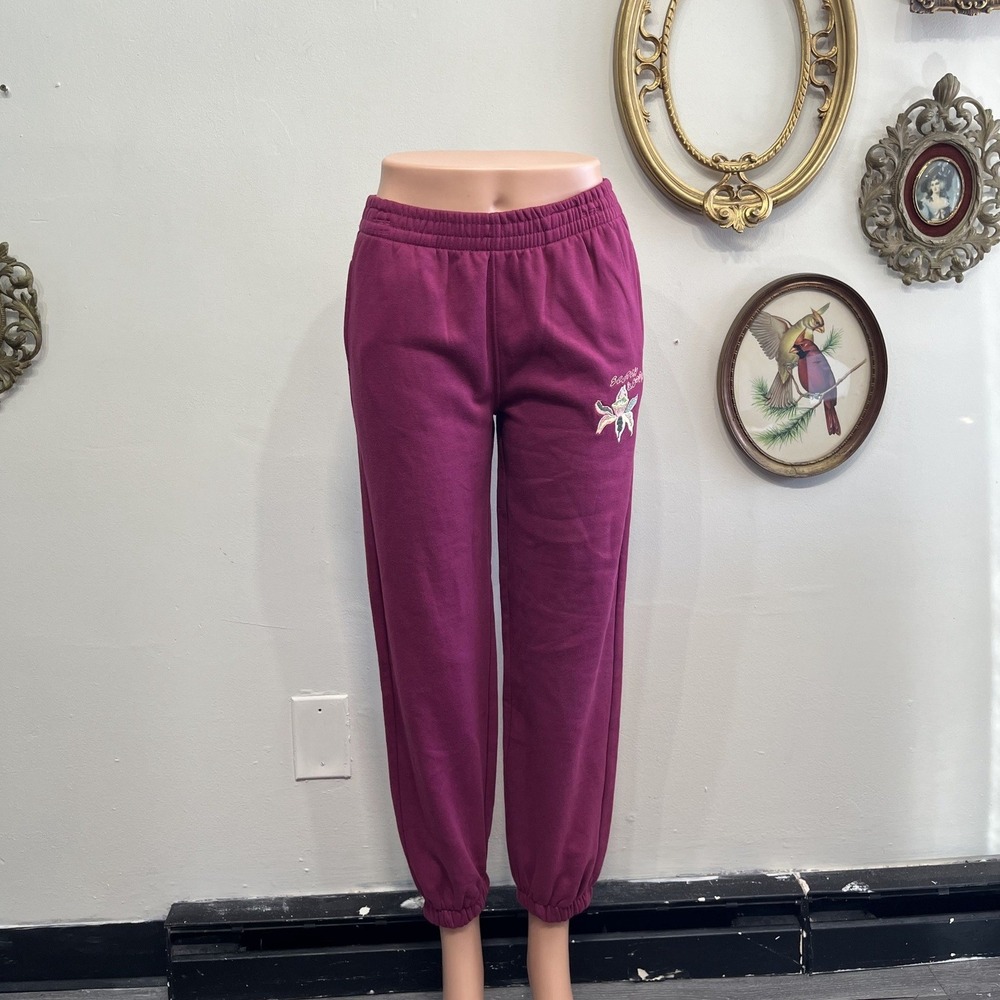 Scotch & Soda‎ Embroidered Graphic Sweatpants Vintage Berry